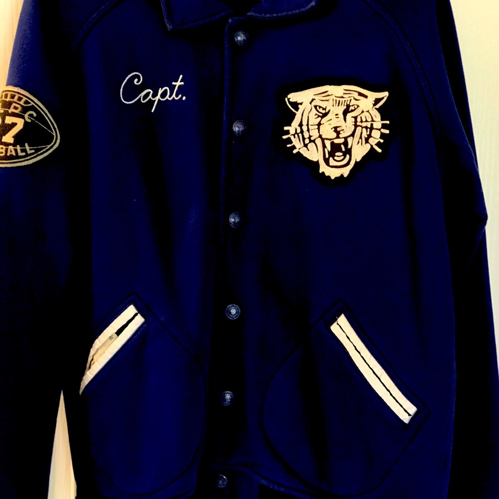 NWT RL navy blue cardigan with embellishments